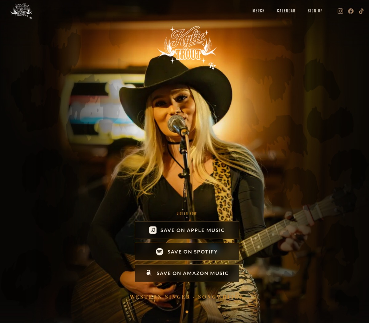 Kylie Trout website — western singer-songwriter